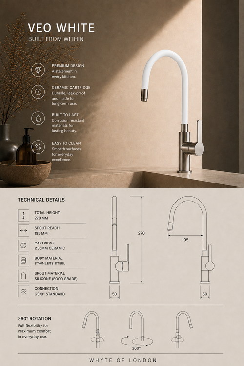 VEO White - Signature Kitchen Mixer