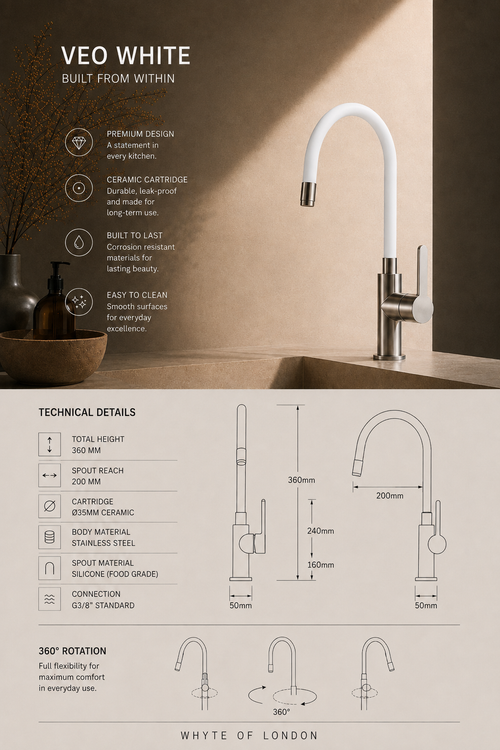 VEO White - Signature Kitchen Mixer