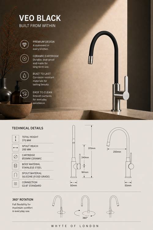 VEO Black - Signature Kitchen Mixer