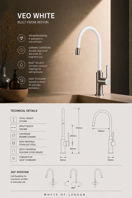 VEO White - Signature Kitchen Mixer